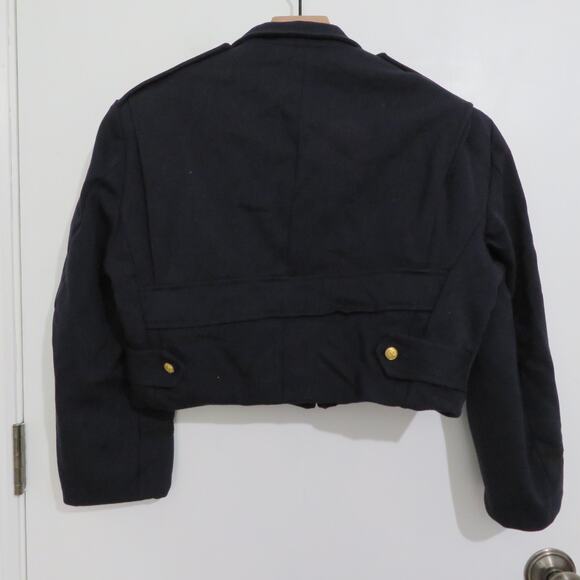 San Francisco Police Department Women Sz S Navy Blue Vintage Cropped Wool Jacket - Picture 2 of 6